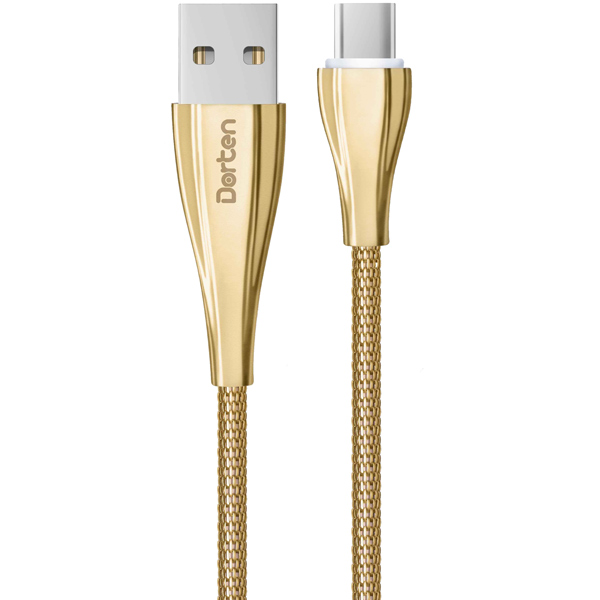 фото Кабель usb type-c dorten armor series 1м gold