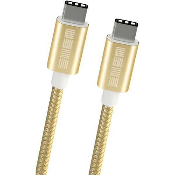 фото Кабель usb type-c interstep typec-typec usb2.0 нейлон 1.0м, aa ,m-m gold