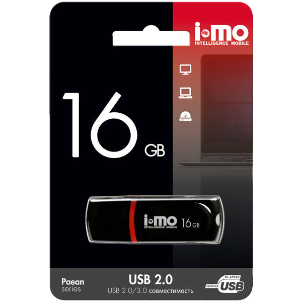 Изображение товара Флеш-диск IMO 16GB Paean Black