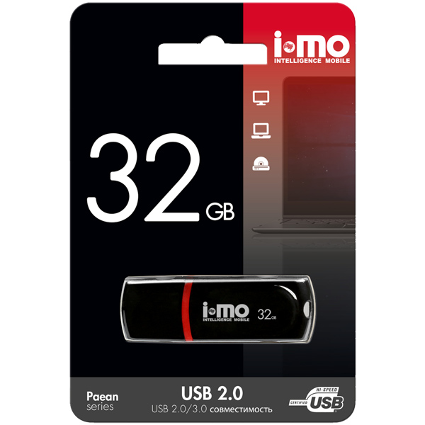 Изображение товара Флеш-диск IMO 32GB Paean Black