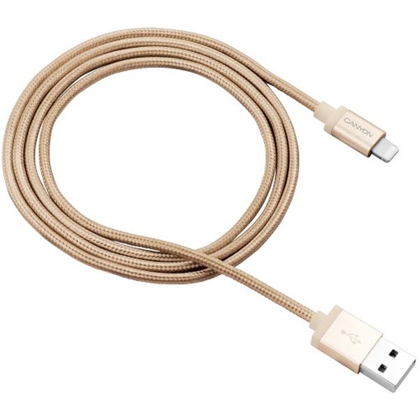 фото Кабель для ipod, iphone, ipad canyon lightning/usb2.0 mfi 1m gold (cns-mfic3go)