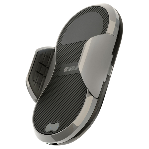 Изображение товара Держатель универсальный InterStep с БЗУ 10W, PU на стекло, ABS, кабель 1м