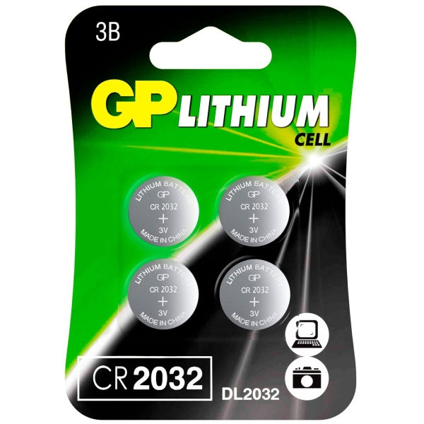 GP литиевые DL2032, 4 шт (CR2032-7CRU4)