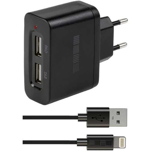 фото Сетевое зарядное устройство interstep is-сc-1usbiph5w-000b202