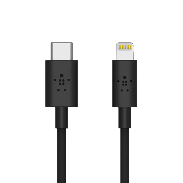 фото Кабель для ipod, iphone, ipad belkin usb-c папа/8-pin lightning папа 1,2м черный