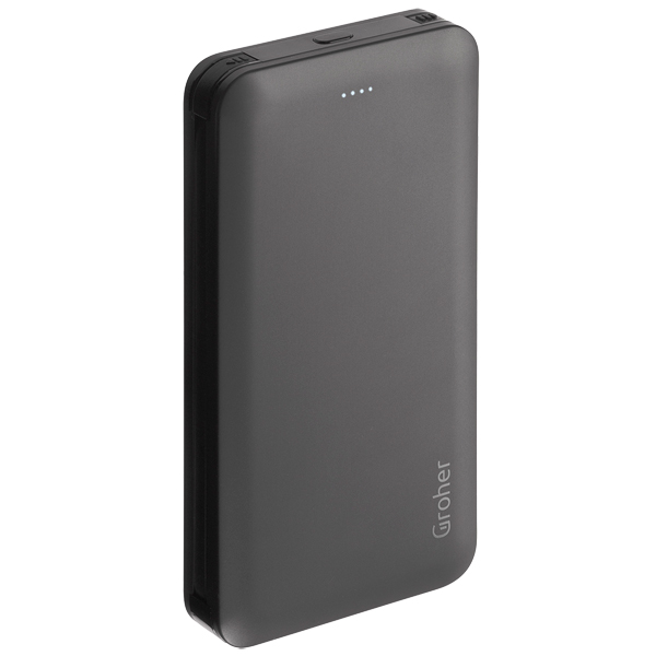 фото Внешний аккумулятор groher gpb-2453 16000mah graphite