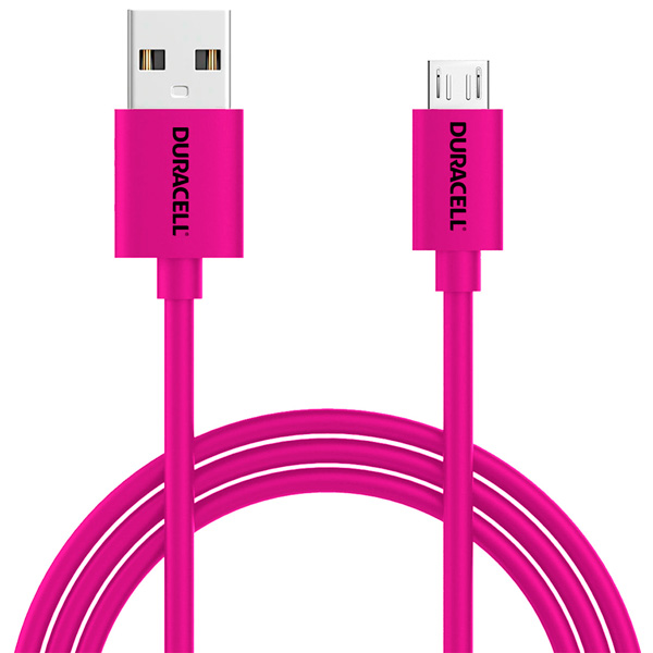 фото Кабель для смартфона duracell microusb 1м pink (usb5013p-ru)