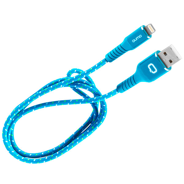 Qumo MFI USB-Apple 8 pin голубой