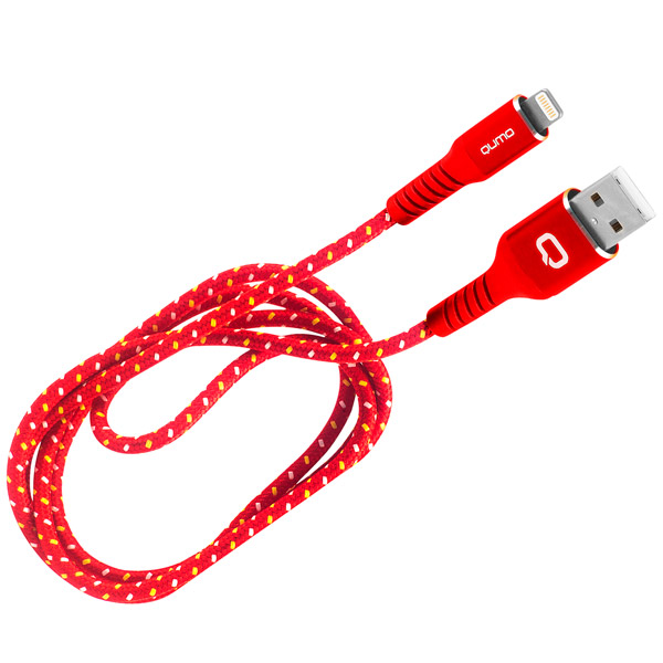 Qumo MFI USB-Apple 8 pin красный