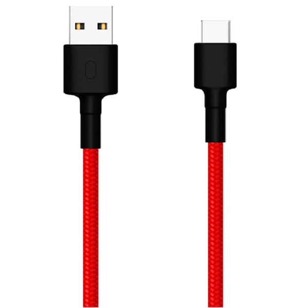 фото Кабель usb type-c xiaomi mi braided usb/type-c 1м red