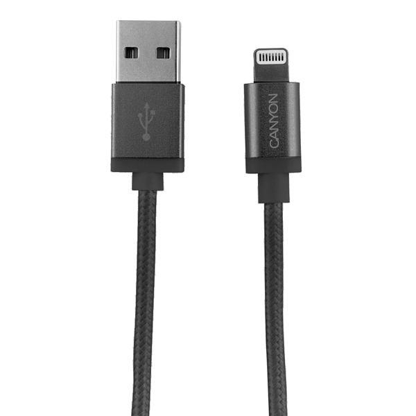 Canyon 1 м USB-Lightning MFI черный (CNS-MFIC3B)