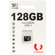 Изображение товара Карта памяти MicroSD Utashi 128GB Class10 UHS-1