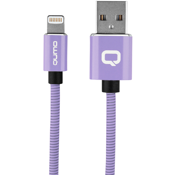 Qumo 1.2 м MFI USB-Apple 8 pin фиолетовый