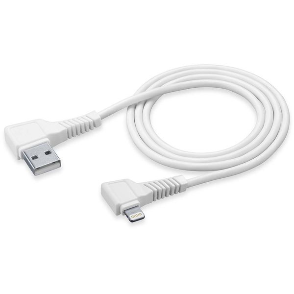 Cellular Line USB/Lightning угл. MFI 1м, White(USBDATALCMFI1MW)