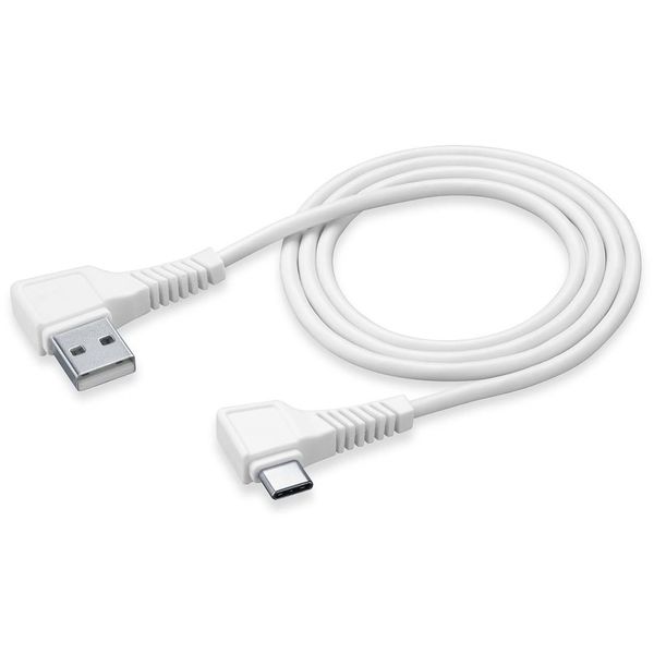 Cellular Line USB/USB-C угл. 1м, White (USBDATALCTYC1MW)