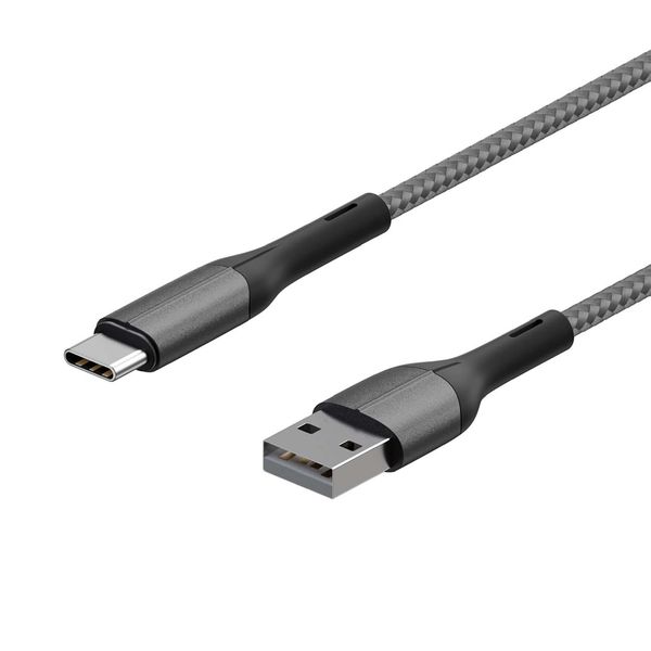 фото Кабель usb type-c interstep usb2.0 0,2м, dark grey