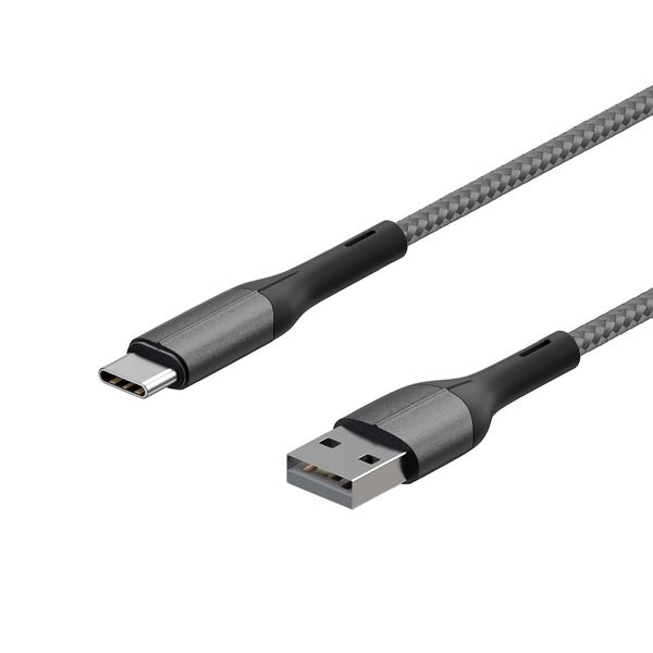 фото Кабель usb type-c interstep usb2.0 0,6м, dark grey