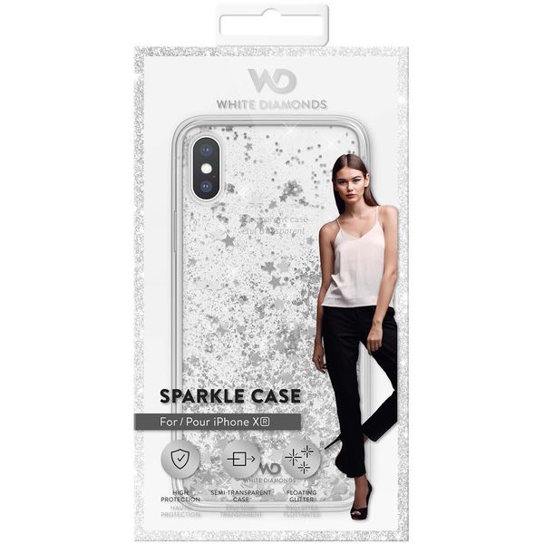 Изображение товара Чехол White Diamonds Sparkle iPhone XR серебряные звезды