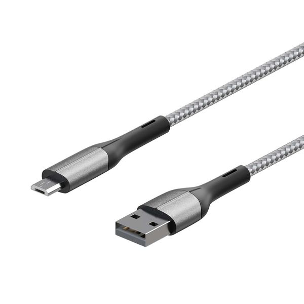 фото Кабель для сотового телефона interstep microusb/usb2.0 2м, silver