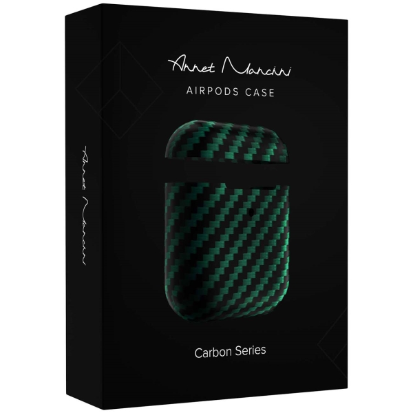 Изображение товара Чехол для AirPods LYAMBDA ANNET MANCINI Сarbon Series Green Matte