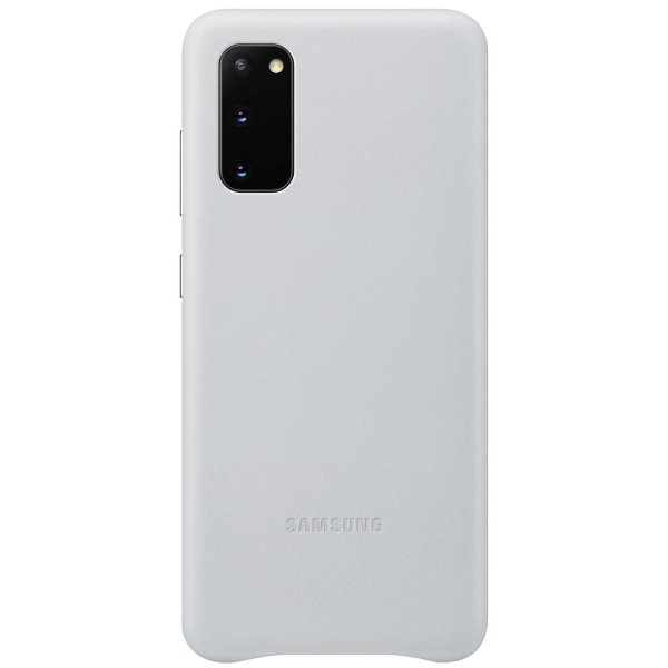 фото Чехол samsung leather cover для galaxy s20, silver