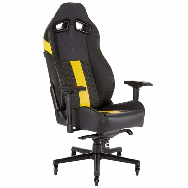 фото Кресло компьютерное игровое corsair gamingt2 road warrior black/yellow(cf-9010010-ww)