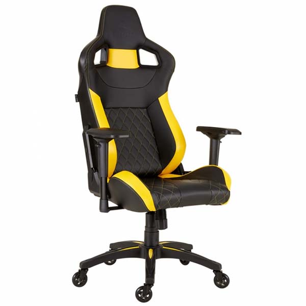 фото Кресло компьютерное игровое corsair gamingt1 race 2018 black/yellow (cf-9010015-ww)