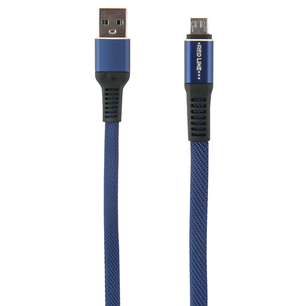 фото Кабель для смартфона red line flat usb - micro usb, синий