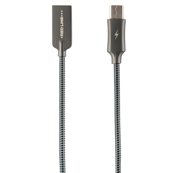 фото Кабель usb type-c red line flex usb - type-c, черный