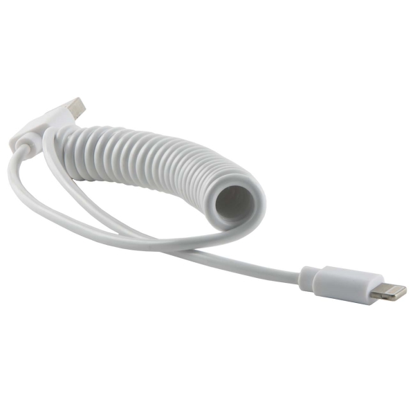 фото Кабель для ipod, iphone, ipad red line spiral usb - lightning, белый