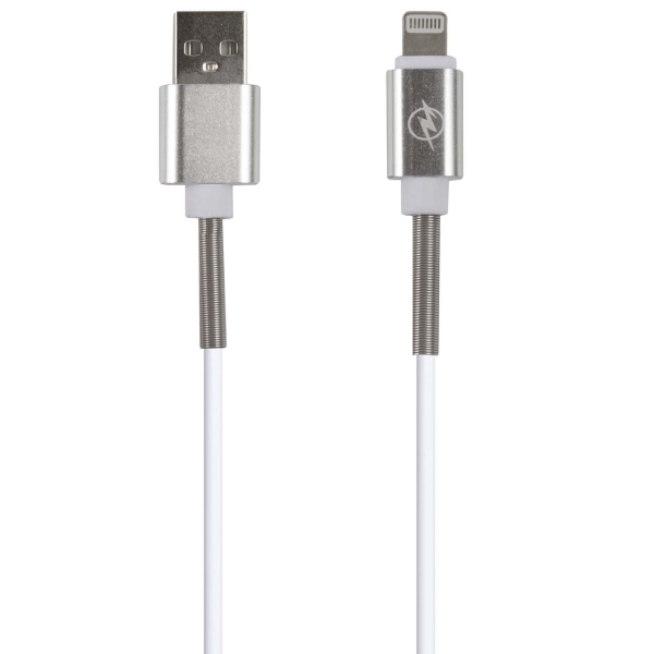 фото Кабель для ipod, iphone, ipad red line spring usb - lightning, белый