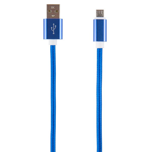 фото Кабель для смартфона red line usb - micro usb, 2 метра, нейлон, синий