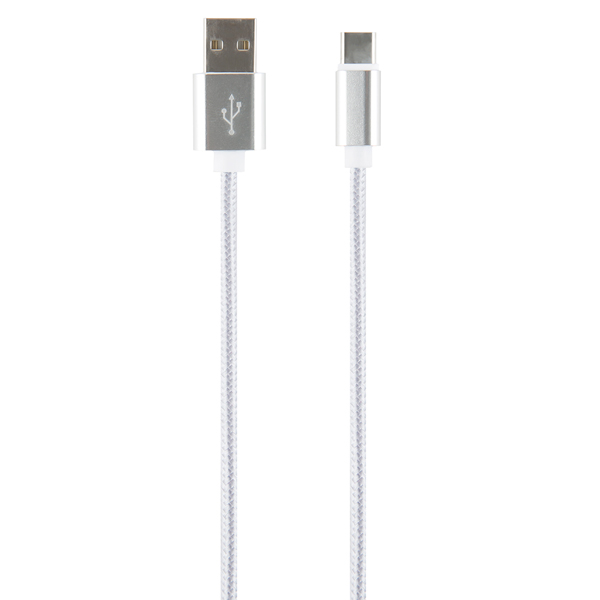 фото Кабель usb type-c red line usb - type-c 2.0 нейлон, белый