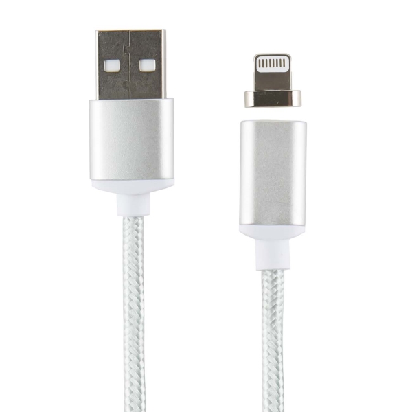 фото Кабель для ipod, iphone, ipad red line usb - 8-pin, нейлон, серебристый