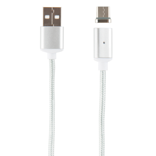 фото Кабель usb type-c red line usb - type-c, нейлон, серебристый