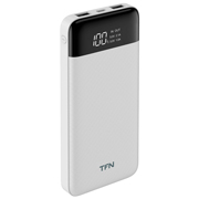 Изображение товара Внешний аккумулятор TFN Slim Duo LCD 10 000 white (TFN-PB-217-WH)