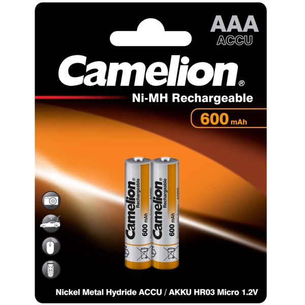 фото Аккумулятор camelion aaa 600mah ni-mh bl-2