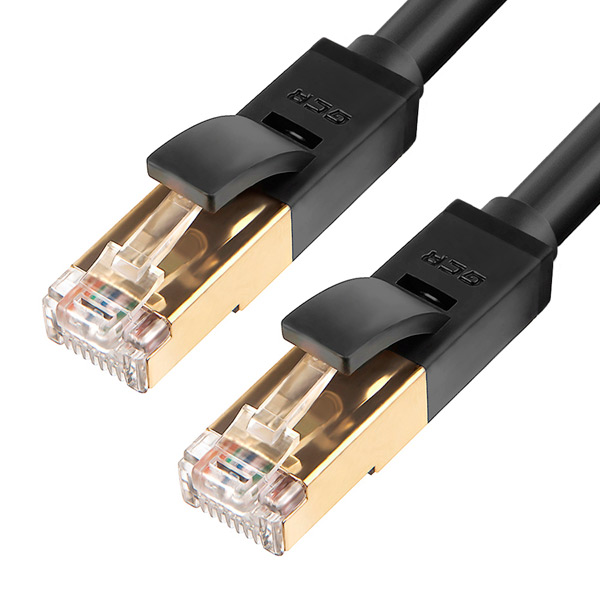 фото Кабель сетевой gcr gcr-lnc700 rj45 cat7 ftp black экран. 0.2м