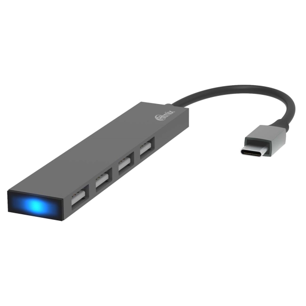 фото Разветвитель для компьютера ritmix usb-c/4*usb-a (cr-4402 metal)