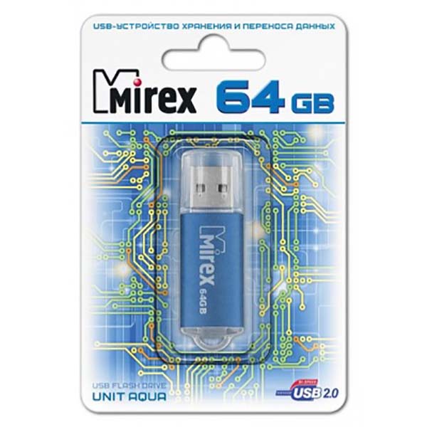 Купить Флеш-диск Mirex 64GB Unit Aqua (13600-FMUAQU64) в каталоге интернет магазина М.Видео по выгодной цене с доставкой, отзывы, фотографии - Махачкала