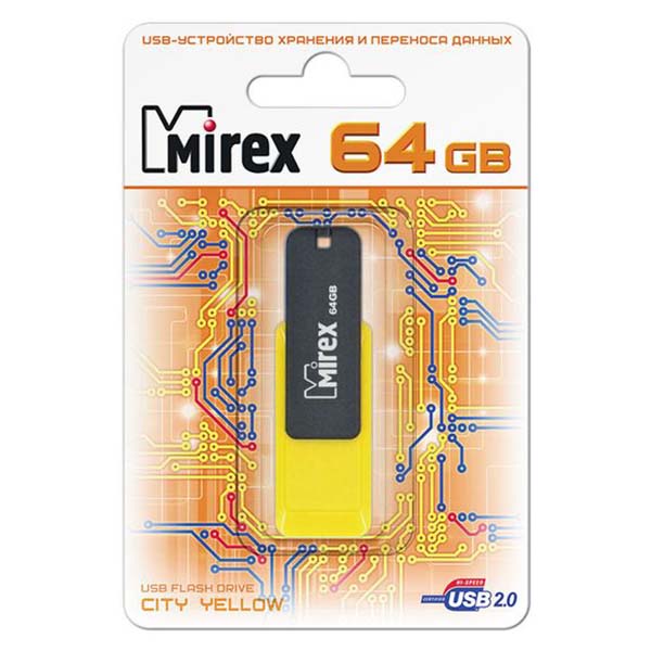 Купить Флеш-диск Mirex 64GB City Yellow (13600-FMUCYL64) в каталоге интернет магазина М.Видео по выгодной цене с доставкой, отзывы, фотографии - Белгород