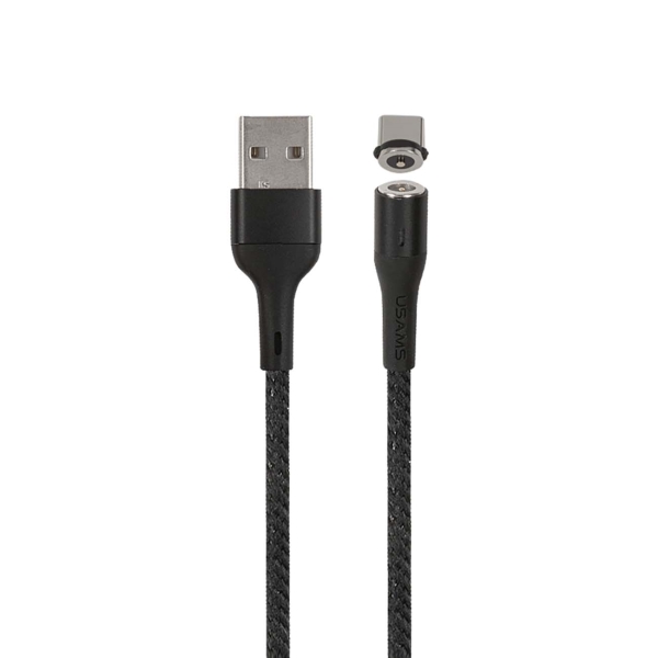 фото Кабель для смартфона usams sj334 usb-a/c, magnetic, black (ут000020306)