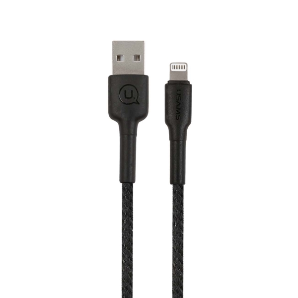 фото Кабель для смартфона usams u14 usb-a/lightning, плетеный, black(ут000020309)