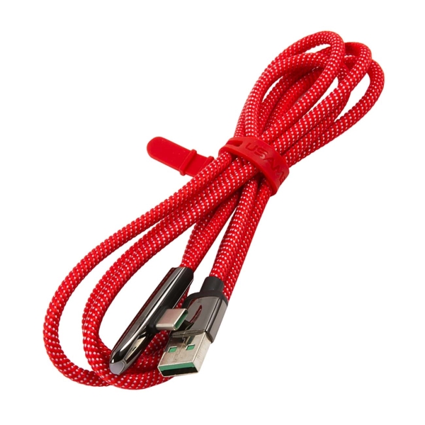 фото Кабель для смартфона usams u34 usb-a/c, с индик.боковой, red (ут000019975)