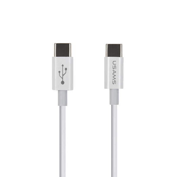 фото Кабель для смартфона usams u44 usb-c папа/папа 3a, gray (ут000020304)