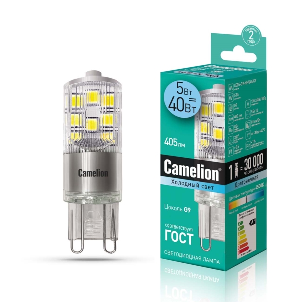 фото Лампа led camelion led5-g9-nf/845/g9