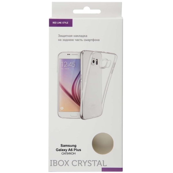 Изображение товара Чехол Red Line iBox Crystal для Galaxy A6 Plus, Transparent