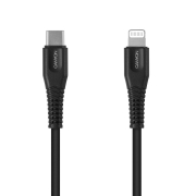 Изображение товара Кабель Canyon 1.2м MFI USB Type-C/Lightning Black (CNS-MFIC4B)