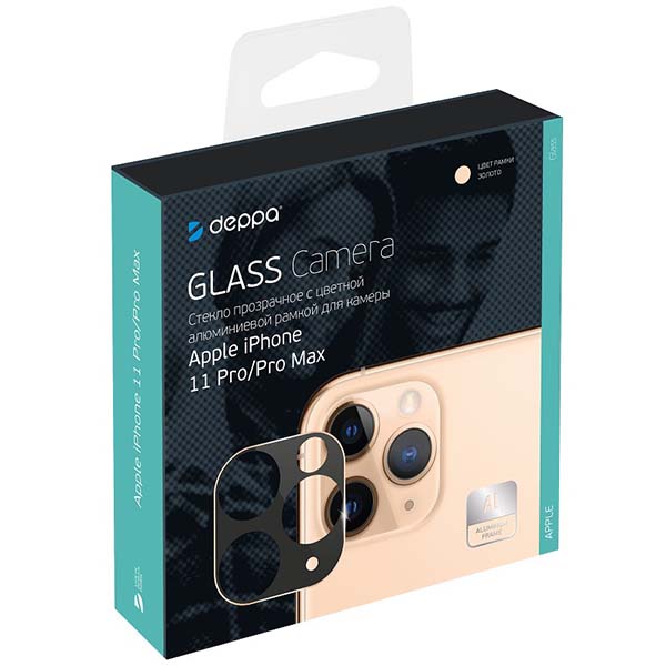 Изображение товара Защитное стекло Deppa для камеры iPhone 11 Pro/ Pro Max золото