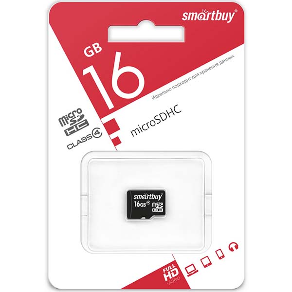 Smartbuy 16GB Сlass 4 (SB16GBSDCL4-00)
